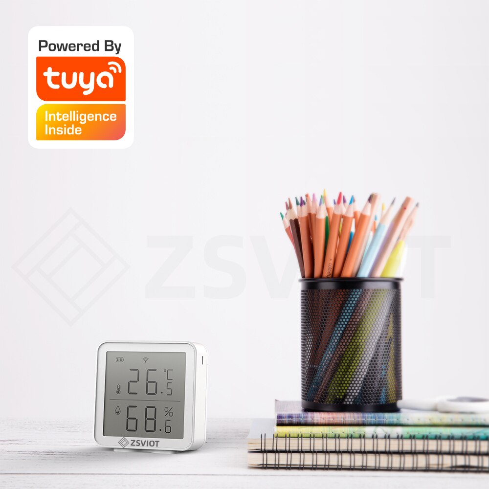 Tuya WIFI Smart Temperature And Humidity Sensor Smart Home Indoor Intelligent Linkaged with air conditioner and Siren Alarm WiFi