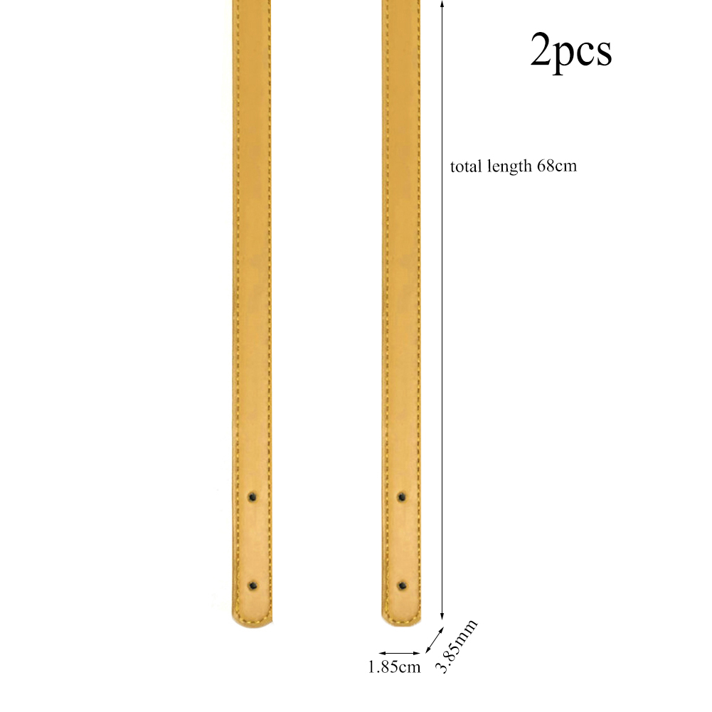 2pcs 62cm PU leather Bag Strap Handle Detachable Shoulder Bag Belt DIY Replacement strap for Handbag Band Handle Bag Accessories