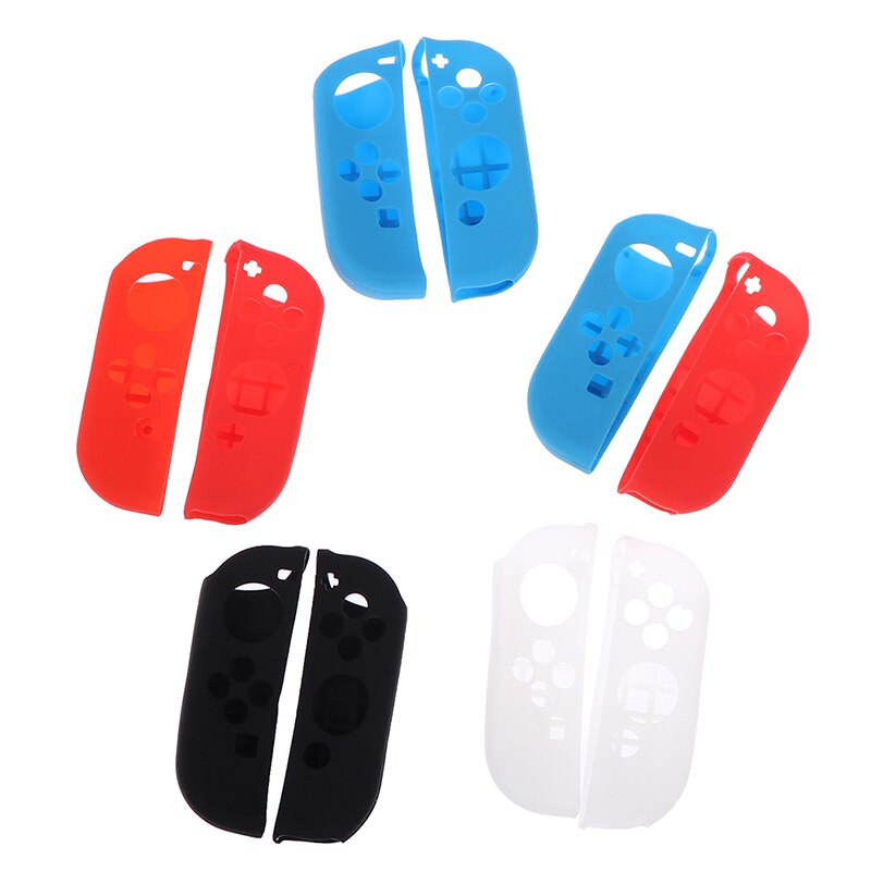 1 par de silicone caso de borracha joycon controlador gel capa aperto para nintendo switch