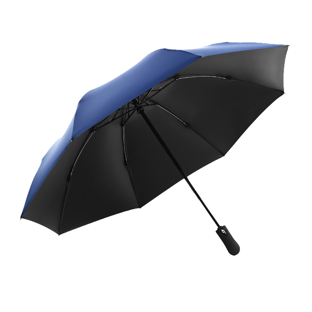 Windproof UV Inverted Umbrella Reverse Folding Umbrella Upgrade Reverse Folding Umbrella UV beach reverse: Light blue