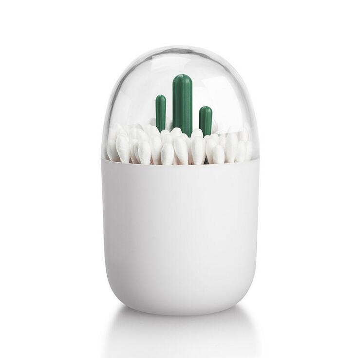 Hometree 1pc bord dekorere gennemsigtig plante/dyr tandstikker opbevaringsbokse vatpinde boks støv tandstikker boks opbevaring tank  h105: H105 kaktus