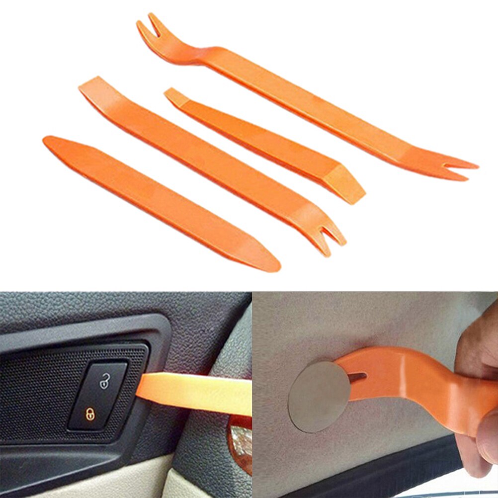 4Pcs/set Plastic Car Radio Door Clip Panel Trim Dash Audio Removal Pry Tool Repairing