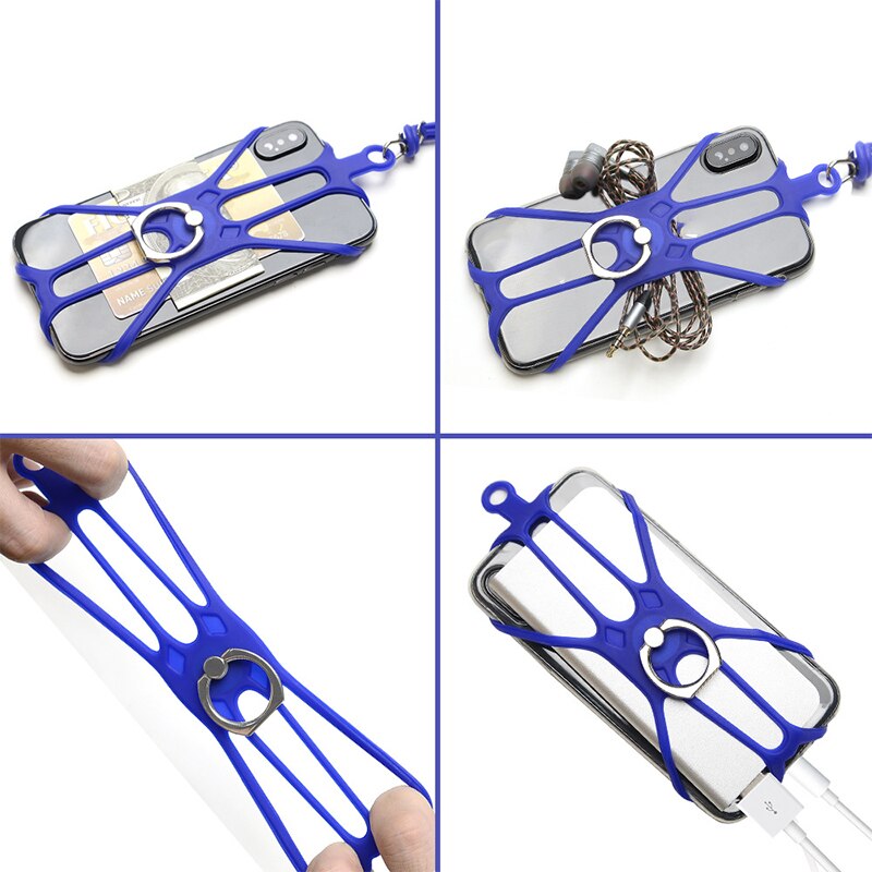 Universal Silicone Cell Phone Lanyard Holder Case Cover Phone Neck Strap Necklace Sling For Smart Mobile phone lanyard