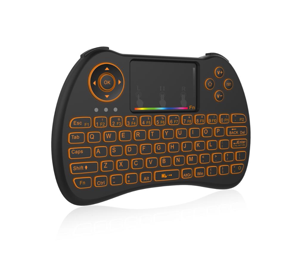 Original H9+ Backlight H9 2.4G Wireless English Russian Keyboard Backlit with Touchpad for Mini PC Smart TV TV Box Laptop PC