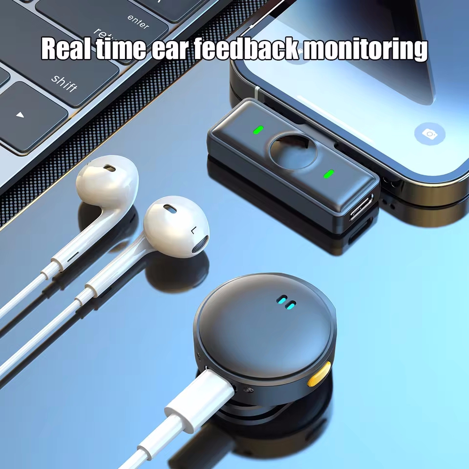 Lapel Lavalier micrófono inalámbrico Dual ojal Tie Mic Mini para iPhone Android teléfono móvil PC Micro Audio