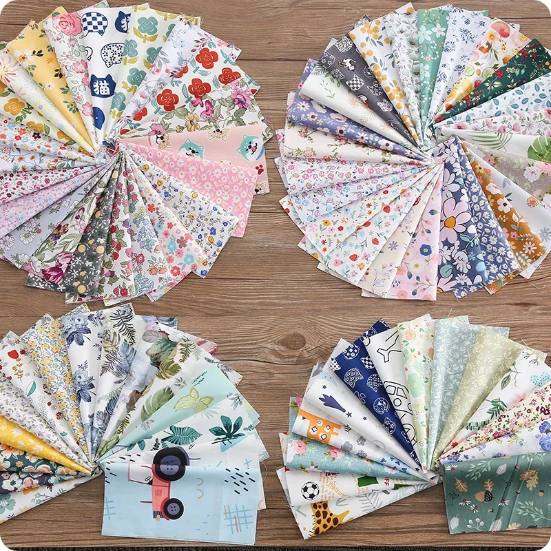 Paquete de tela artesanal de algodón, 100 Uds., cuadrados, pelusa de retales, costura artesanal, álbum de recortes, patrón de puntos acolchados, artesanía: XS
