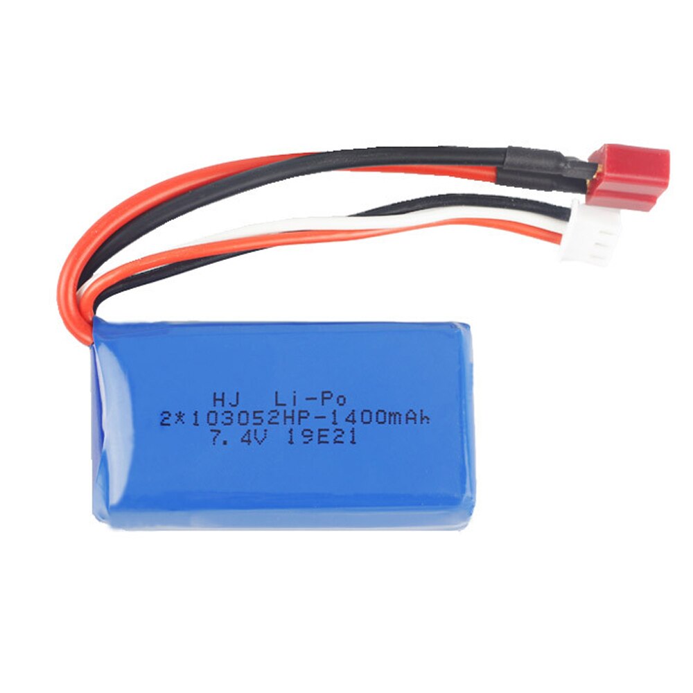 5Pcs 7.4 V 1400Mah Oplaadbare Lipo Batterij 25C 103052 Voor Wltoys A959-B A969-B A979-B K929-B Rc Auto Vrachtwagen onderdelen 2S 7.4 V