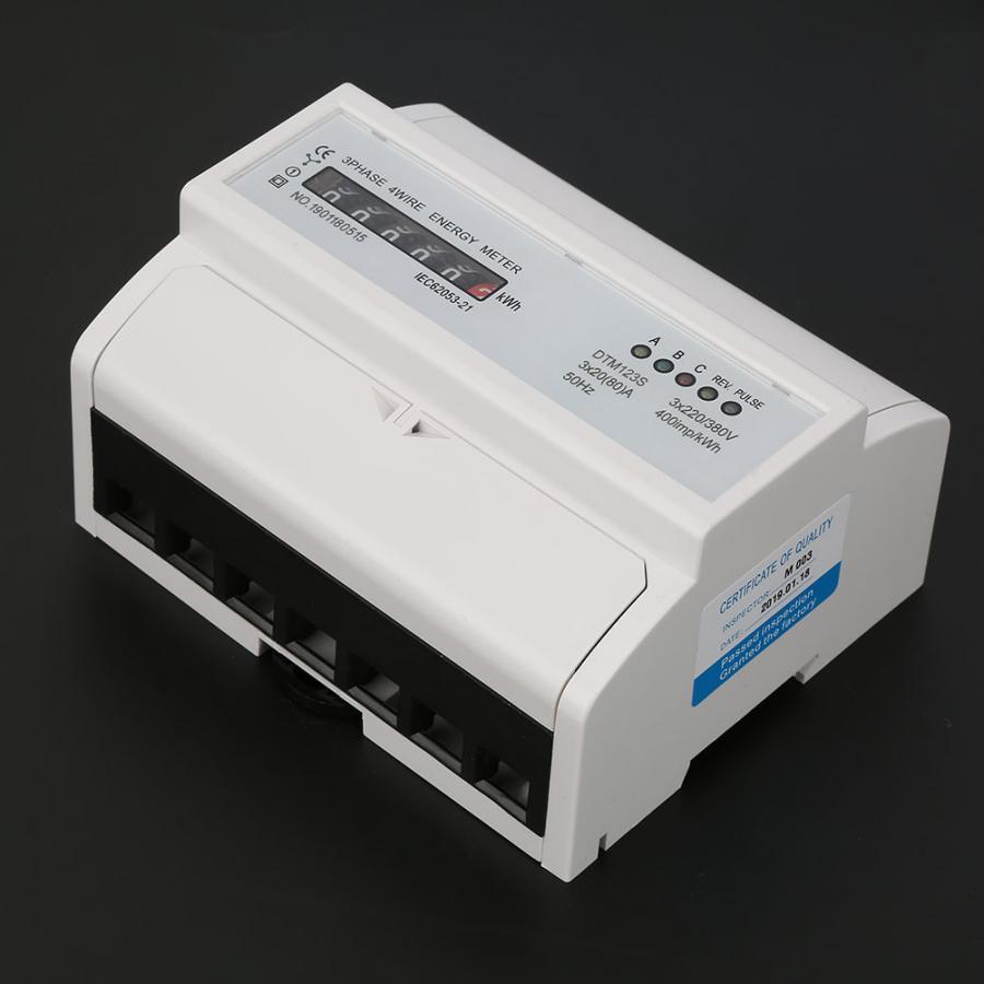 Digital Wattmeter Power Meter 220/380V 10-40A Energy Consumption Digital Electric Power Meter 3 Phase KWh Meter With LCD