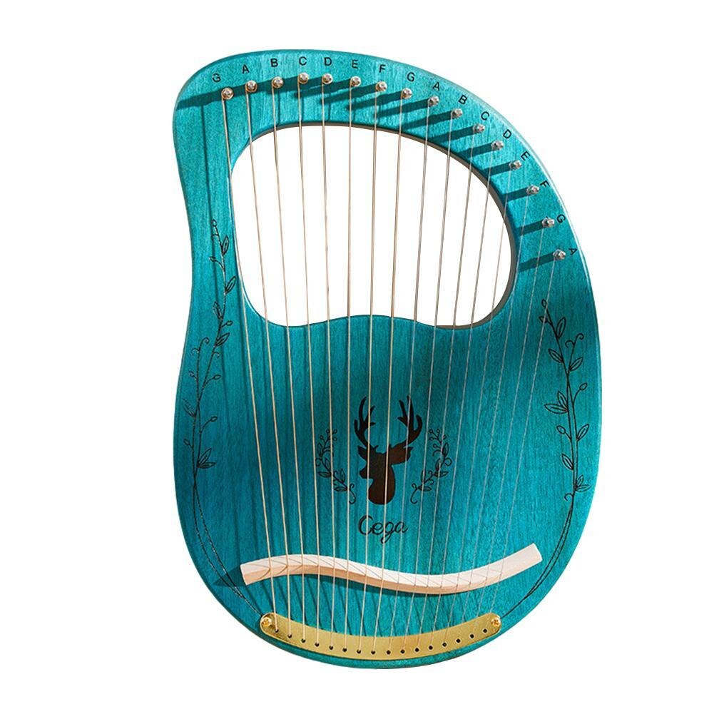 Lier Piano 19 Snaren Houten Mahonie Lier Harp Muzikale 16-String Tuning Met Reserve Snaren En Wrench Instrument X7I1: A