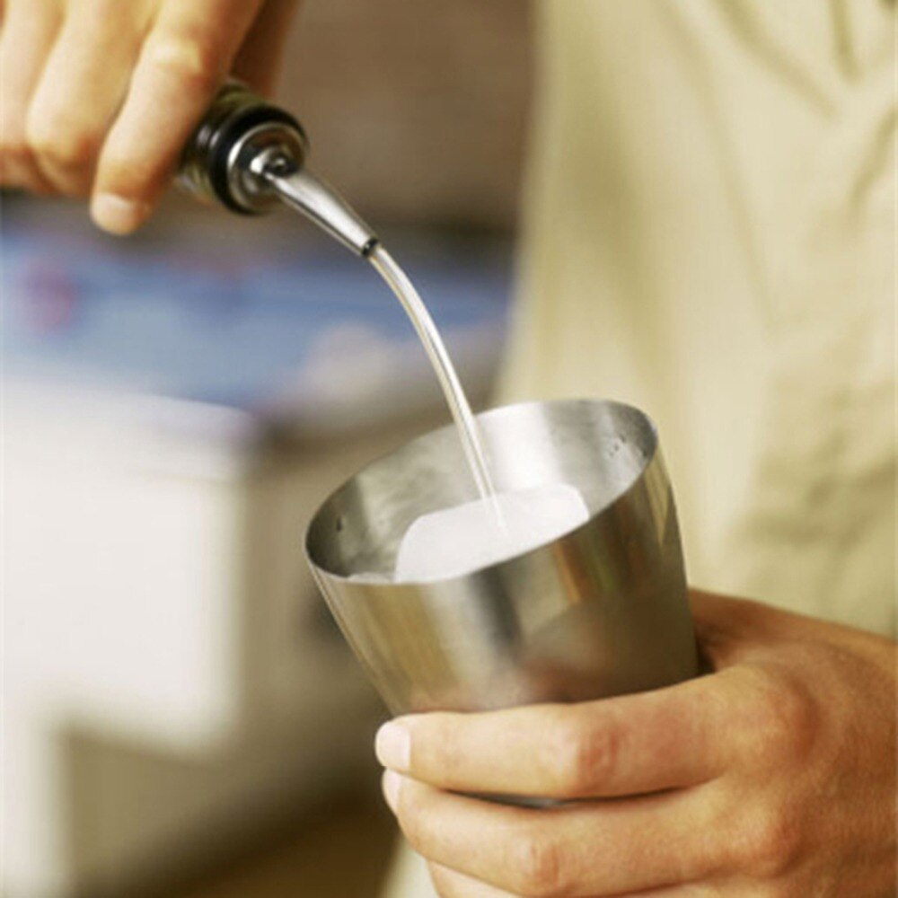 2 stuks roestvrijstalen schenktuit voor sterke drank, wijn, olijfolie, flessenstop, bargerei