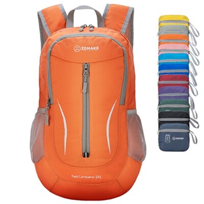 25L ZOMAKE Lightweight Packable Backpack Water Resistant Hiking Daypack, Small Travel Backpack for Women Men: orange