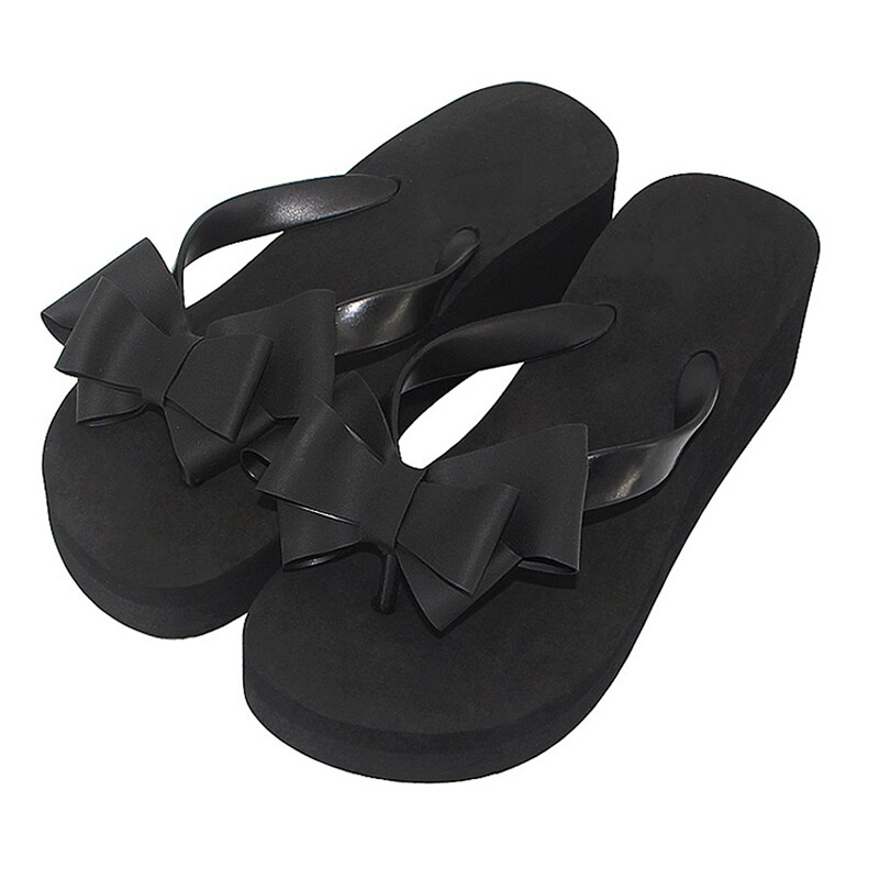 Sommar kvinna skor plattform badtoffel kil strand flip flops högklackat tofflor för kvinnor strand flip flops sommar sandal