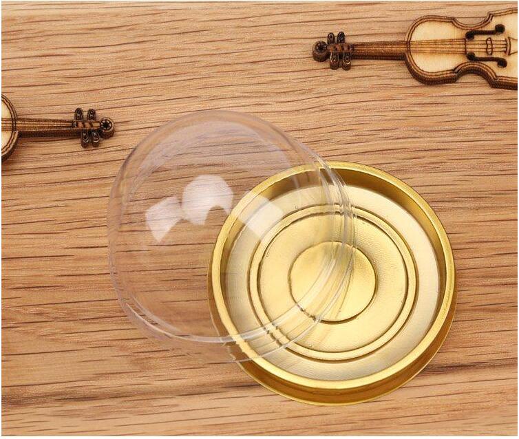 100sets Clear Plastic Wedding Cupcake Boxes for Bridal Shower Christmas Party Boxes Cake Dome Packaging Favors Boxes
