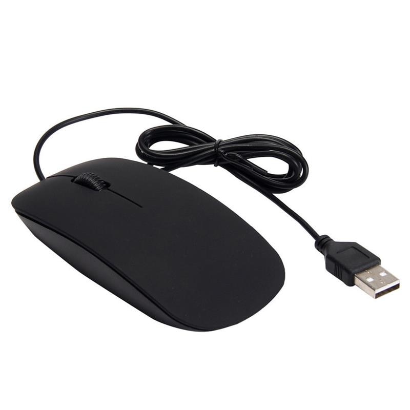 Wired Ultra-thin Mini Mouse 7 Button LED Desktop Computer Laptop Matte Black White Cute Ergonomic Gaming Mouse or PC Laptop