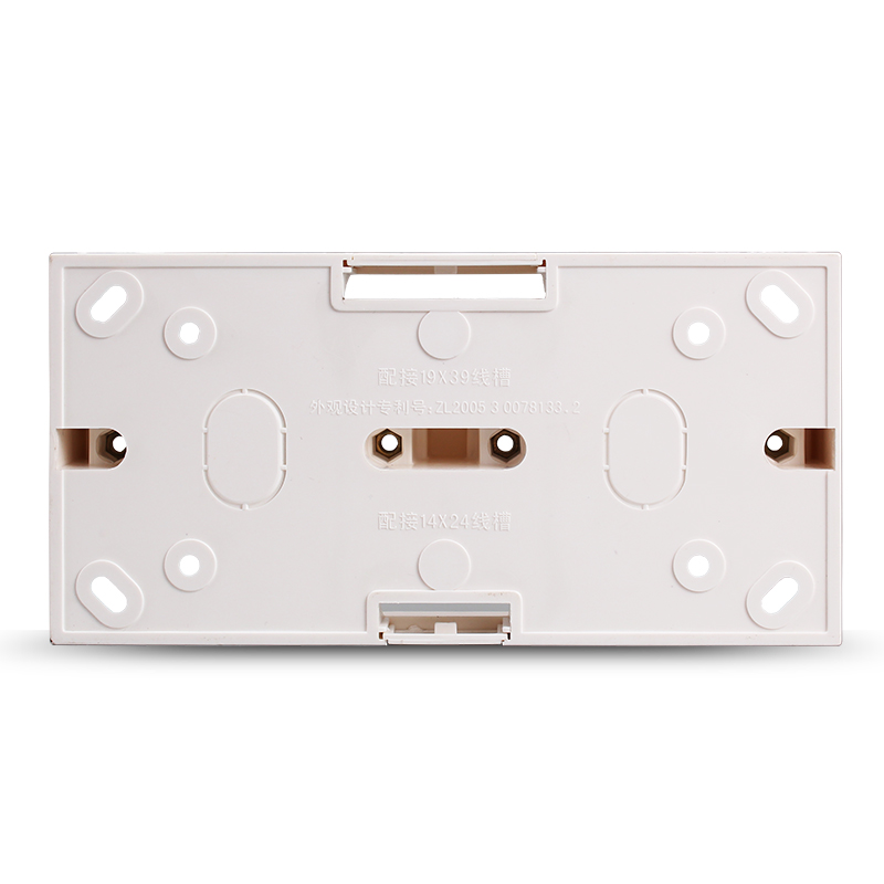 Muur Opbouw Bodem Doos Dubbele 86 Type Socket Schakelaar Bodem Junction Base PVC Wall Mount Switch Box