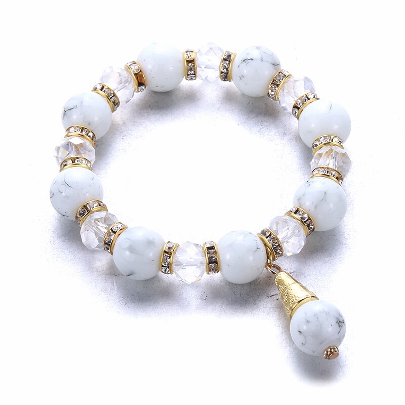 Pulsera con abalorios elásticos para niño y niña, brazalete con cuentas de colores, arcoíris, joyería fina