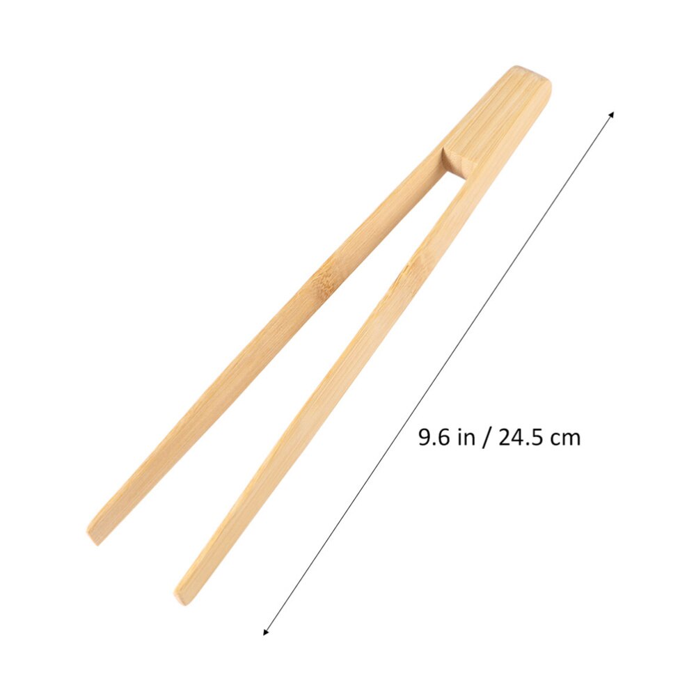 2 stücke Bambus Toaster Küche Zangen Lange Einfach Griff Toaster Servierzange für Kochen Toast Brot Grill Grillen Backen Braten