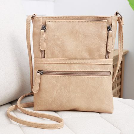 REPRCLA-bandoleras clásicas para mujer, bolso bandolera clásica estilo mensajero, cartera de mano, piel de: khaki