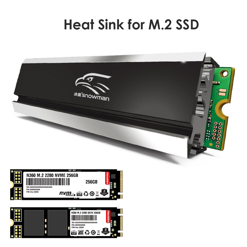 M.2 SSD Heatsink Cooler 2280 Solid State Hard Disk Radiator M2 NGFF PCI-E NVME Aluminum Double-sided Cooling Thermal Pad