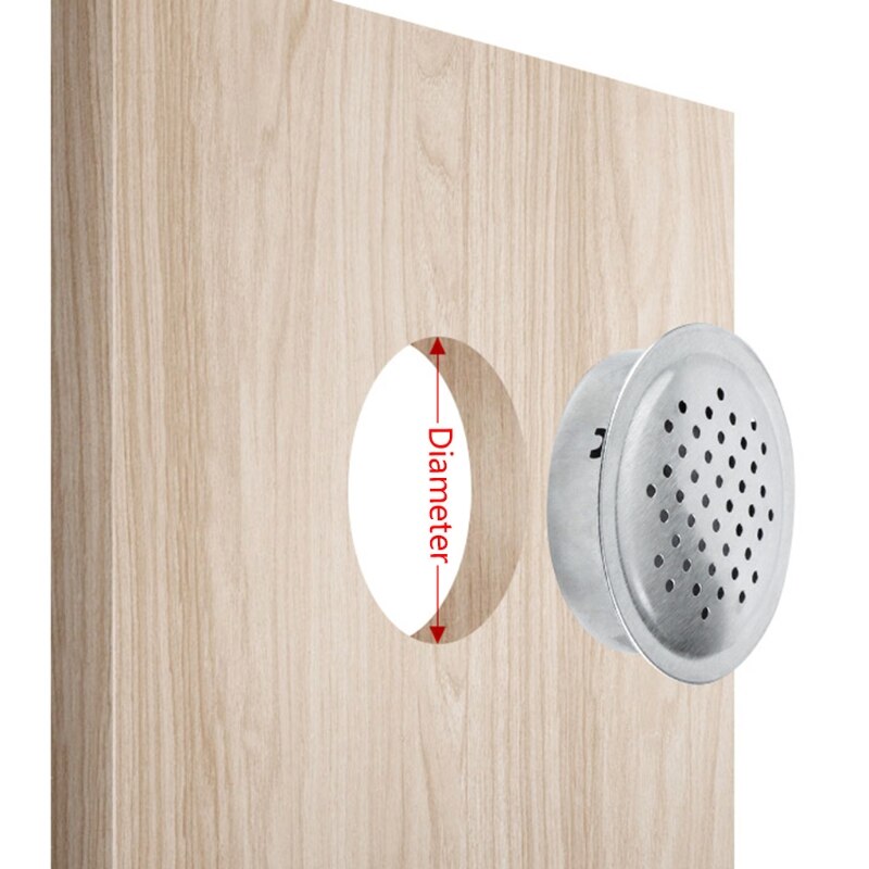 Air Vent Circular Soffit Vent Stainless Round Mesh Hole Louver Vent Cupboard Wardrobe Cabinet Grille Ventilation System