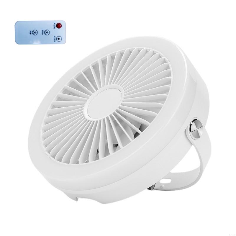 K32C Remote Control USB Ceiling Fan Air Cooler USB Fans for Bed Camping Outdoor Hanging for Camper Tents Hanger Fan 3 Colors