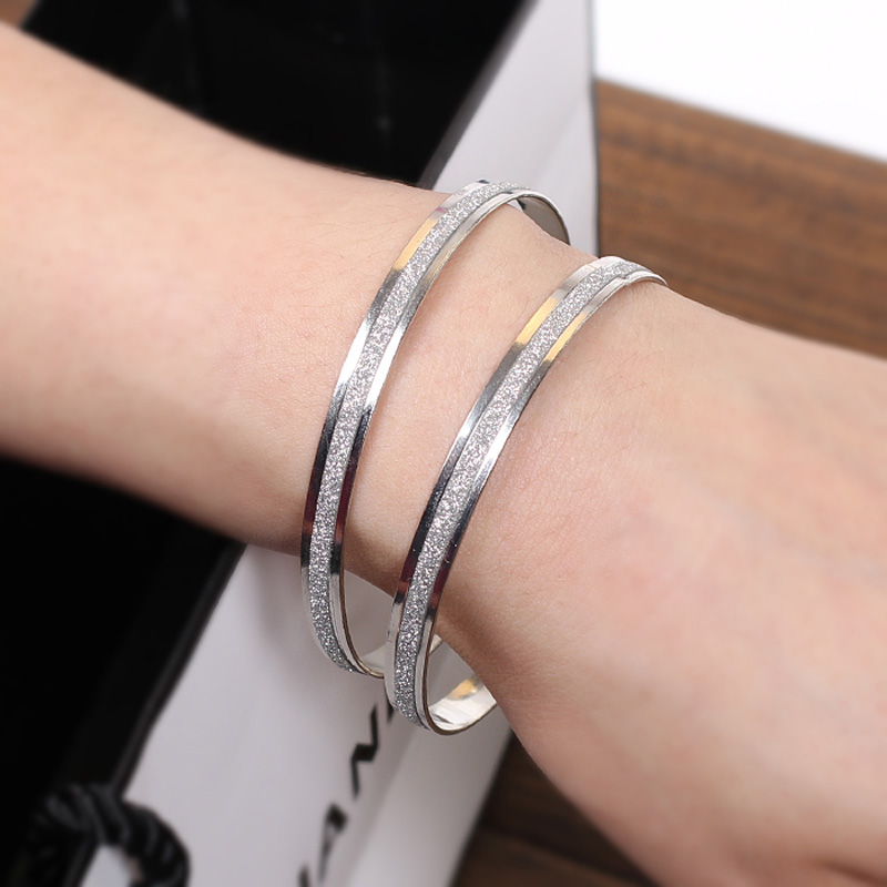 Rvs Frosted Armband Minimalistische Sieraden Charm Leuke Armbanden armbanden Voor Vrouwen Mode Sieraden Pulseras