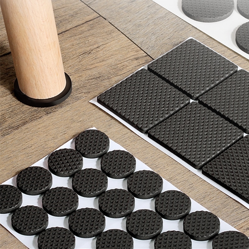 Protège-pieds antidérapants pour meubles, tapis anti-rayures pour sol, couvre-pieds de Table, chaise, noir, auto-adhésif pied meuble set de table protege chaise pied de table protection chaise protege pieds de chaise g