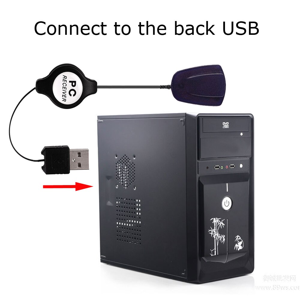 Télécommande PC sans fil Fornorm centre multimédia contrôleur USB télécommandes souris pour Windows 7 8 10 Vista XP