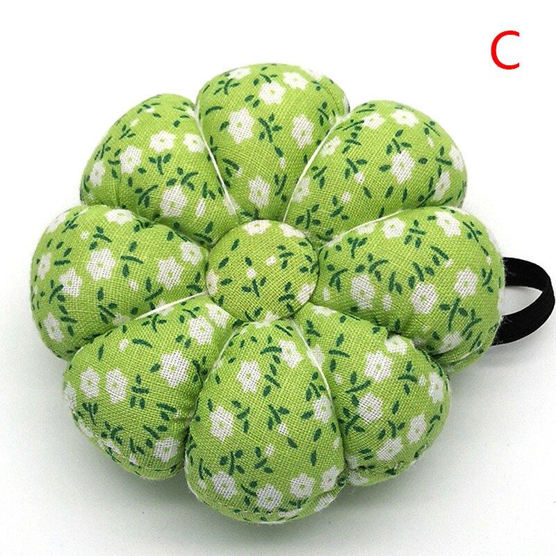 Herramienta de costura de seguridad de punto de cruz pelota de cojín de aguja con forma de calabaza impresa de tela de algodón elástico muñequera pin cojín: 8