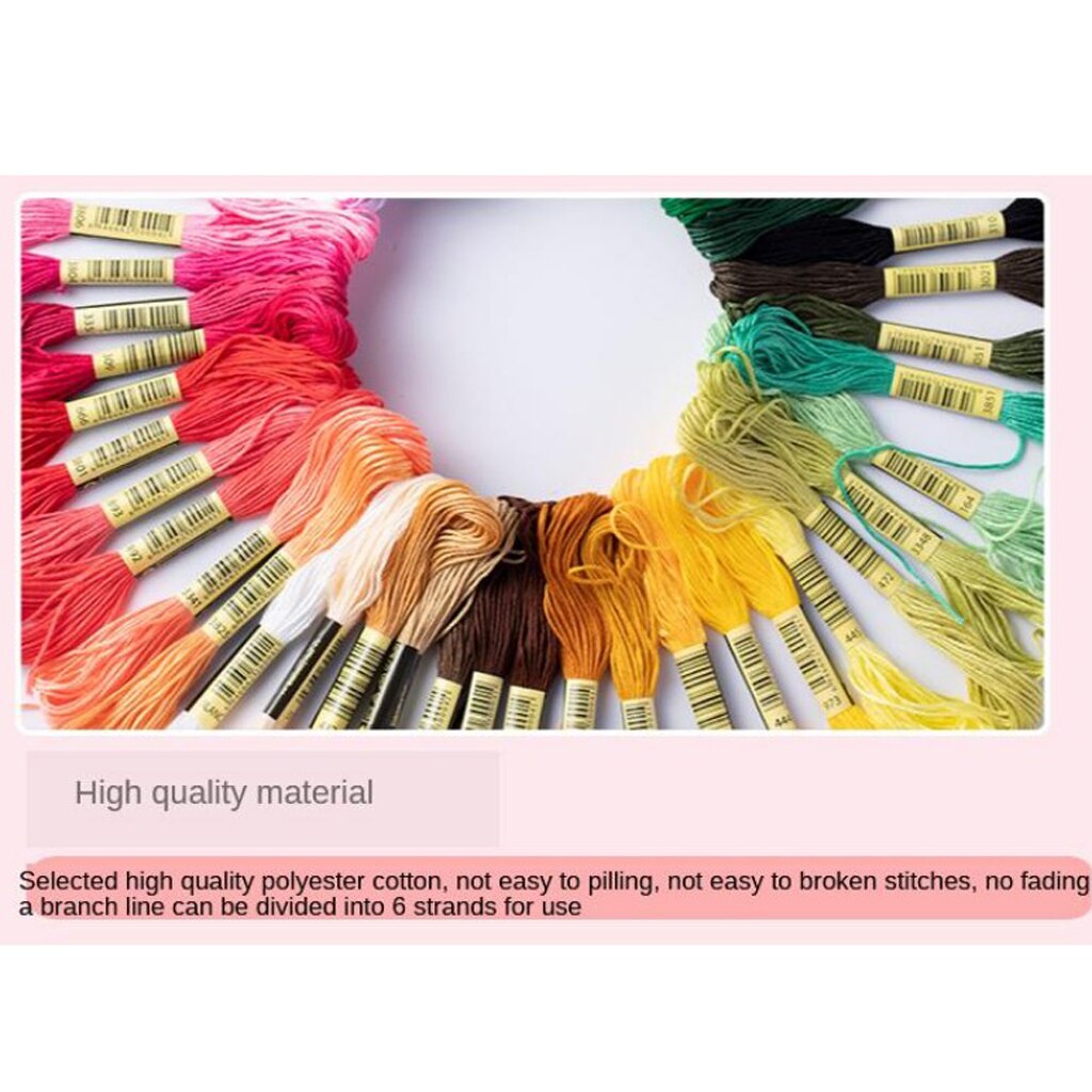 50 Skeins Cross Stitch Cotton Embroidery Thread Floss Sewing Skeins Craft