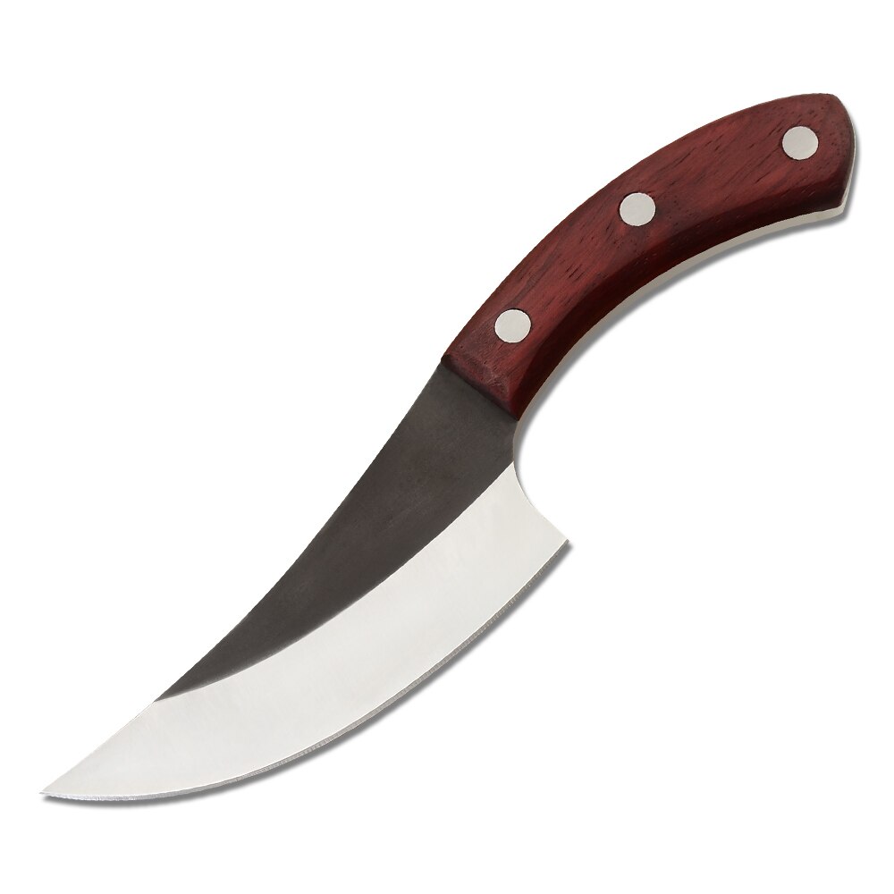 Xyj 8 '' køkken kokke knive håndlavede smedet fuld tang højkulstof beklædt stål slagter kløver kød santoku kniv skedebetræk: H .5.5 no mønster