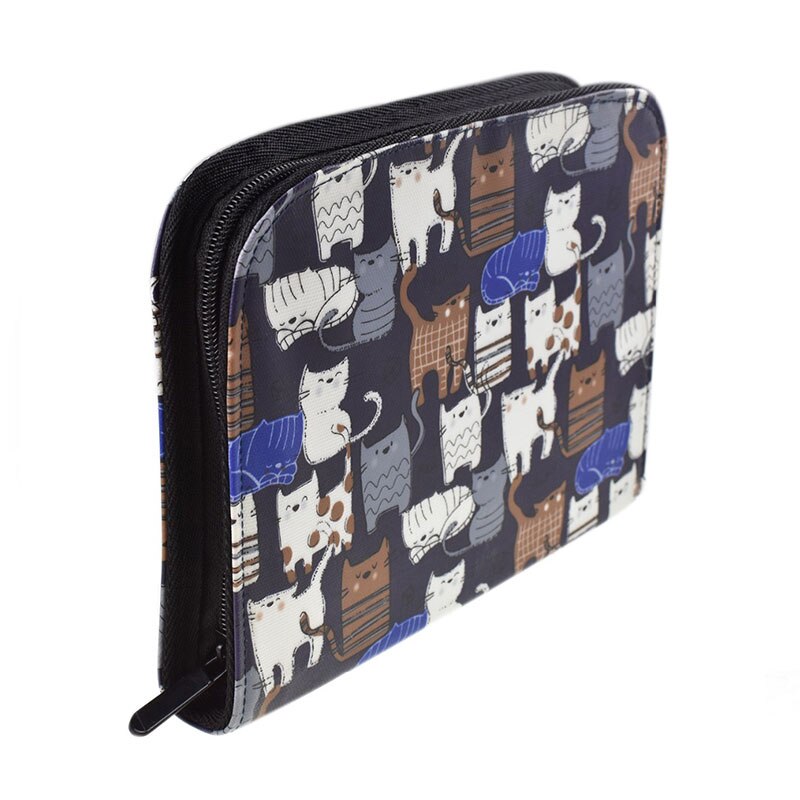 1 Pc Haak Opbergtas Met Rits Multi Kleuren Breien Accessoire Organizer Haak Haak Houder Hand Craft Naaien Naald Zak: black