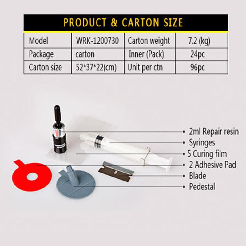 Bil frontrute reparasjonsverktøy sett bil glass reparasjonsvæske frontrute bil reparasjon frontrute crack kit glass ripe resto  v5 x 4