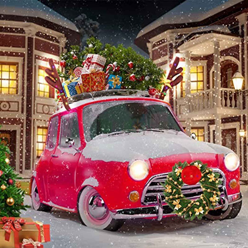 Rentier Dekoration Auto Fahrzeug Nase Horn Kostüm einstellen Rudolph Weihnachten Rentier Geweih verrotten Nase Ornamente Elch Geweih