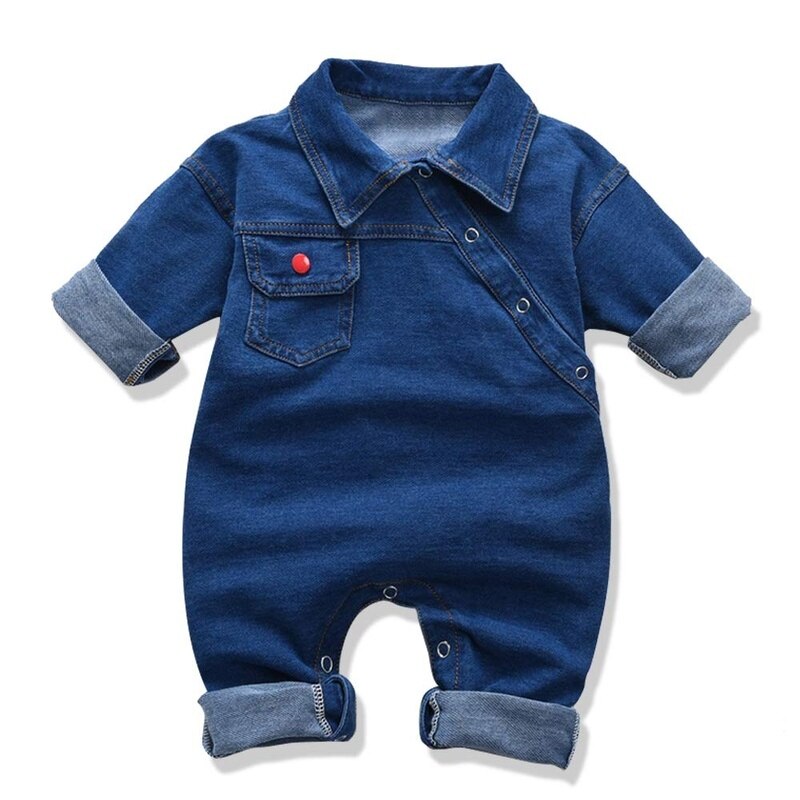 2020 Vestiti del bambino Appena nato infantile Del bambino Del Ragazzo Del bambino Vestiti Della Ragazza denim Pagliaccetto Della Tuta vestito impostato Senza Maniche solido Globale: XXL