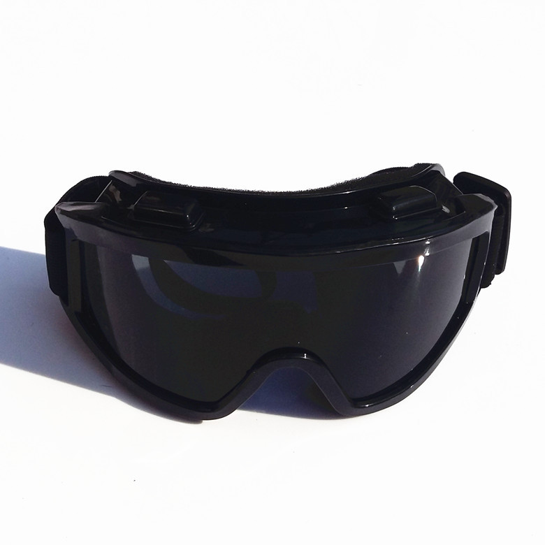 Gafas de esquí UV400 a prueba de viento y polvo, lentes para miopía integradas, gafas para esquiar: Black black