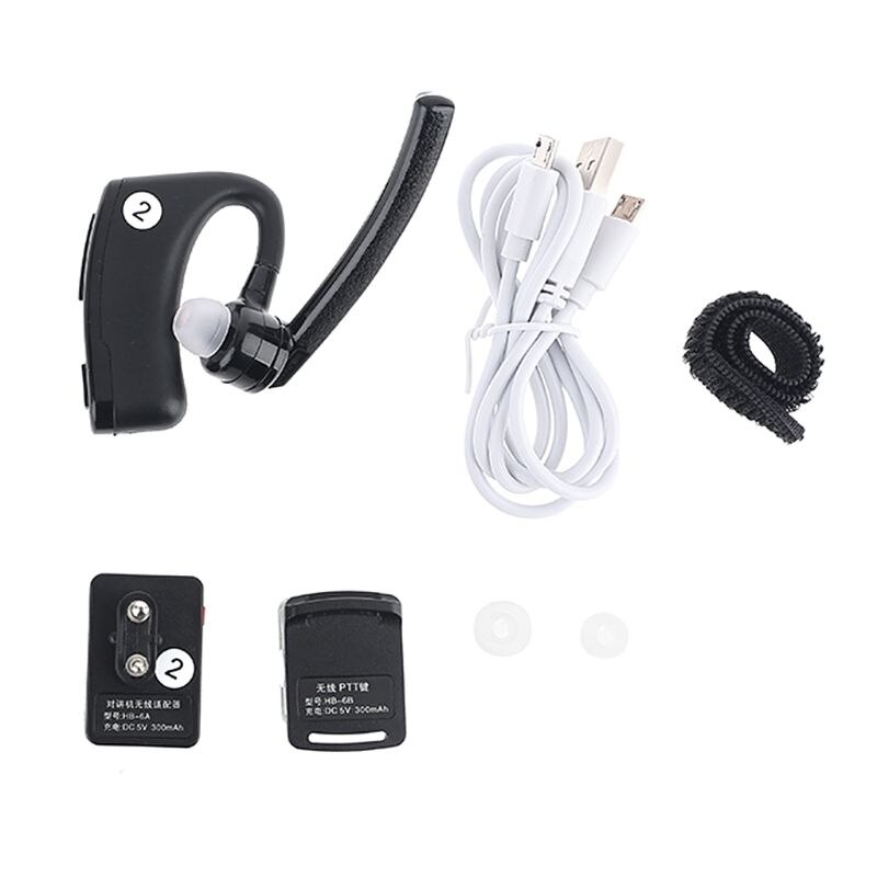 Walkie Talkie Bluetooth PTT Earpiece Wireless Headset Mic Adapter for UV-82: M Head