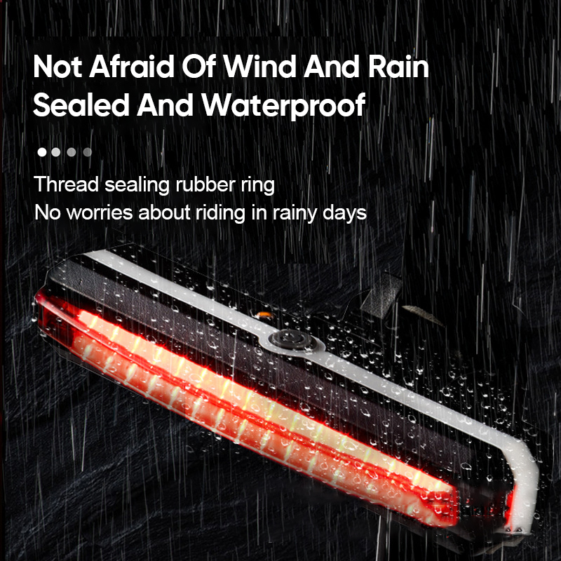 Feu arrière de vélo 6 Modes LED voyant d'avertissement de vélo lampe de poche arrière étanche sécurité vtt vélo vtt casque lumière lampe de cyclisme