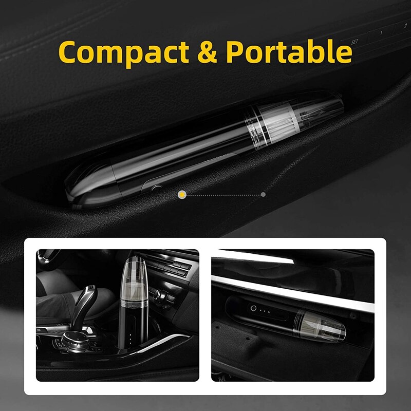 Cordless Car Vacuum Cleaner 6500Pa Rechargeable Portable Handheld Cordless Auto Vacuum Cleaner for Cars Home