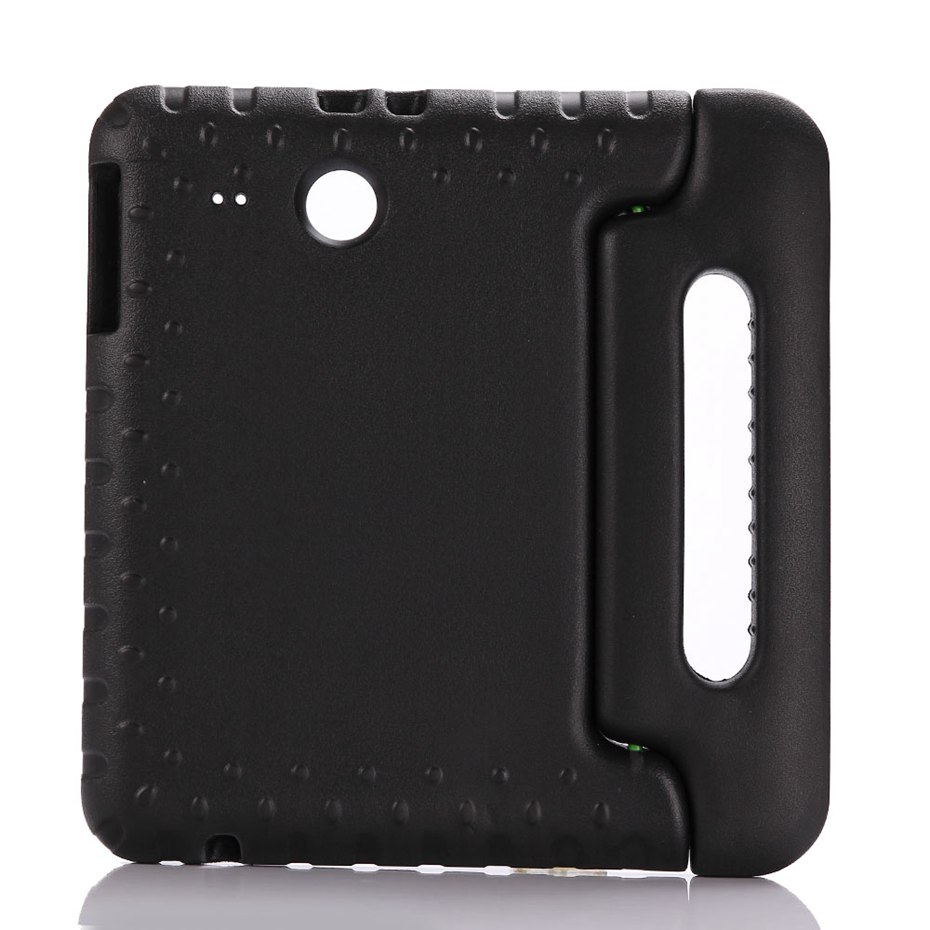 Case Voor Samsung Galaxy Tab E 9.6 T560 T561 Hand-Held Full Body Kids Kinderen Veilig Siliconen Voor SM-T560 tablet Cover: Black