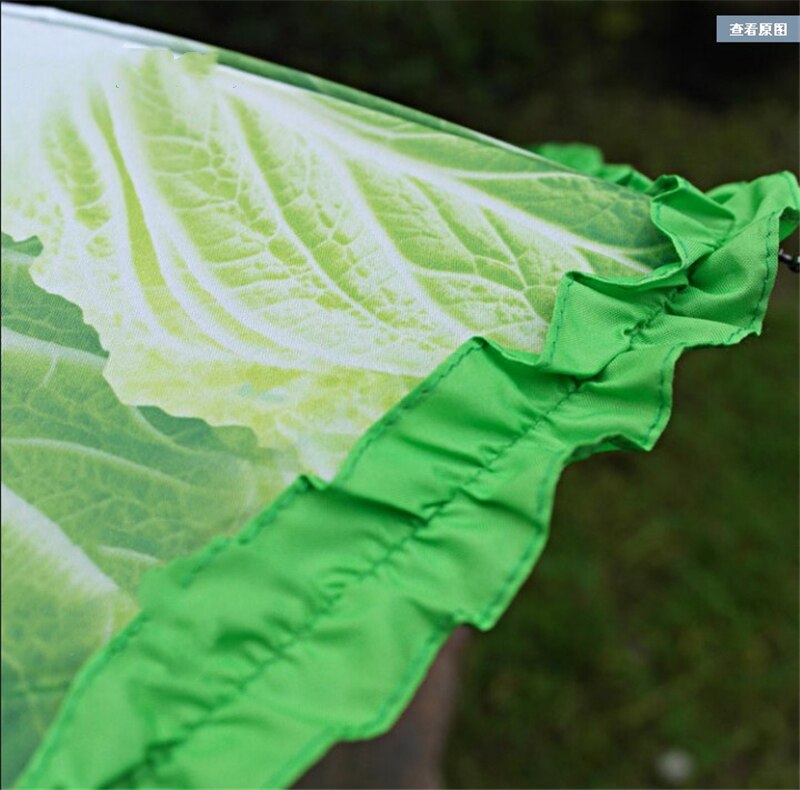 Kål paraply sallad vikning soliga och regniga paraplyer anti-uv strand roliga vegetabiliska paraply parasoll kvinnor