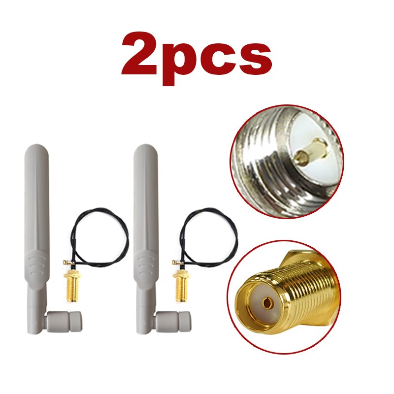 2.4g wifi Antenna 8dBi SMA Male Connector 2.4GHz 5GHz 5.8Ghz Dual Band pbx 2.4 ghz 5G 5.8G Antena rp-sma 21cm Pigtail Cable: 2pcs