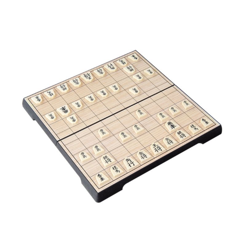 Foldable Magnetic Folding Shogi Set Boxed Portable Japanese Chess Kids Children Game Supplies M89C
