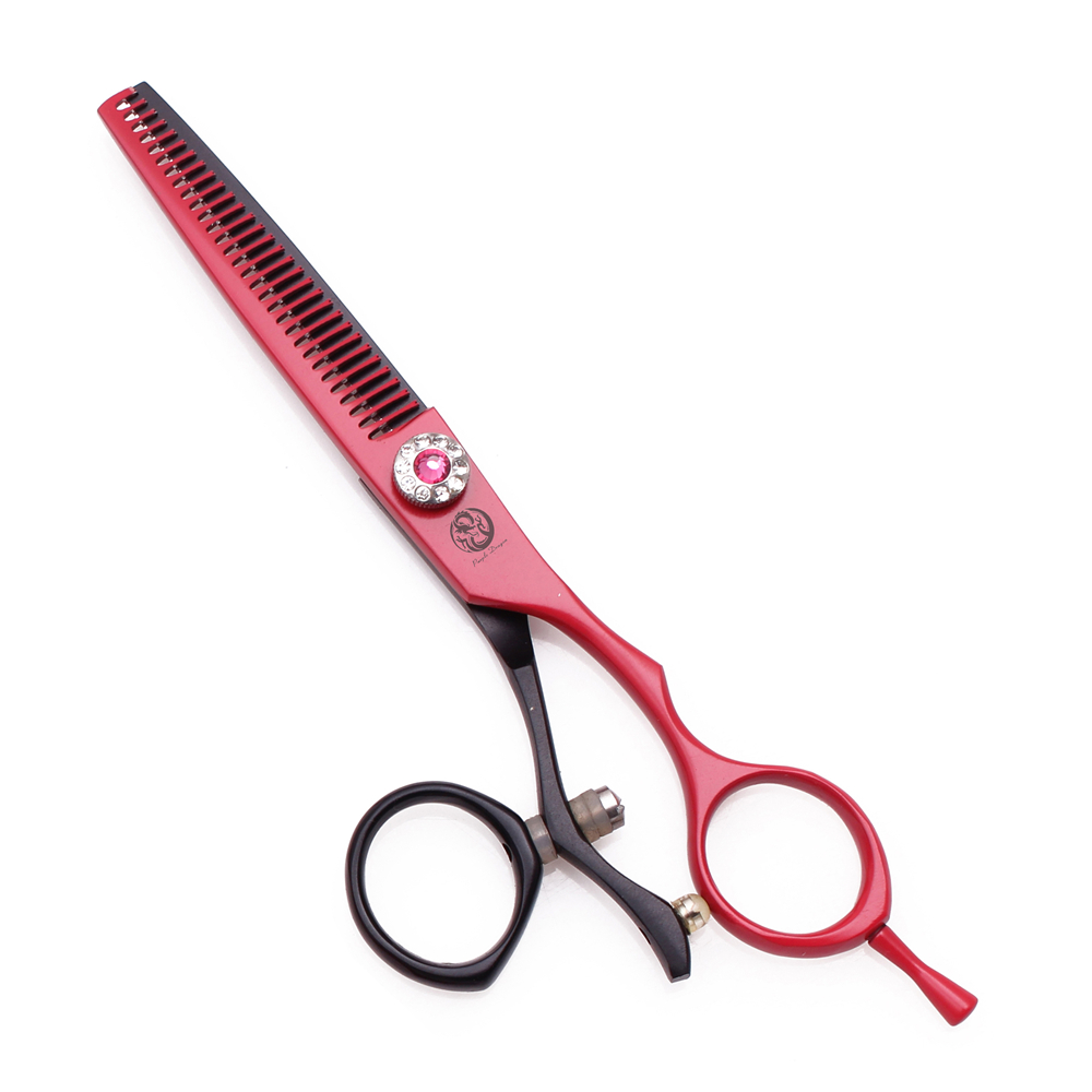 Tijeras profesionales de peluquería 5,5 "6" dragón púrpura JP 440C tijeras de corte de pelo de pulgar giratorio tijeras de adelgazamiento de peluquero Z9019