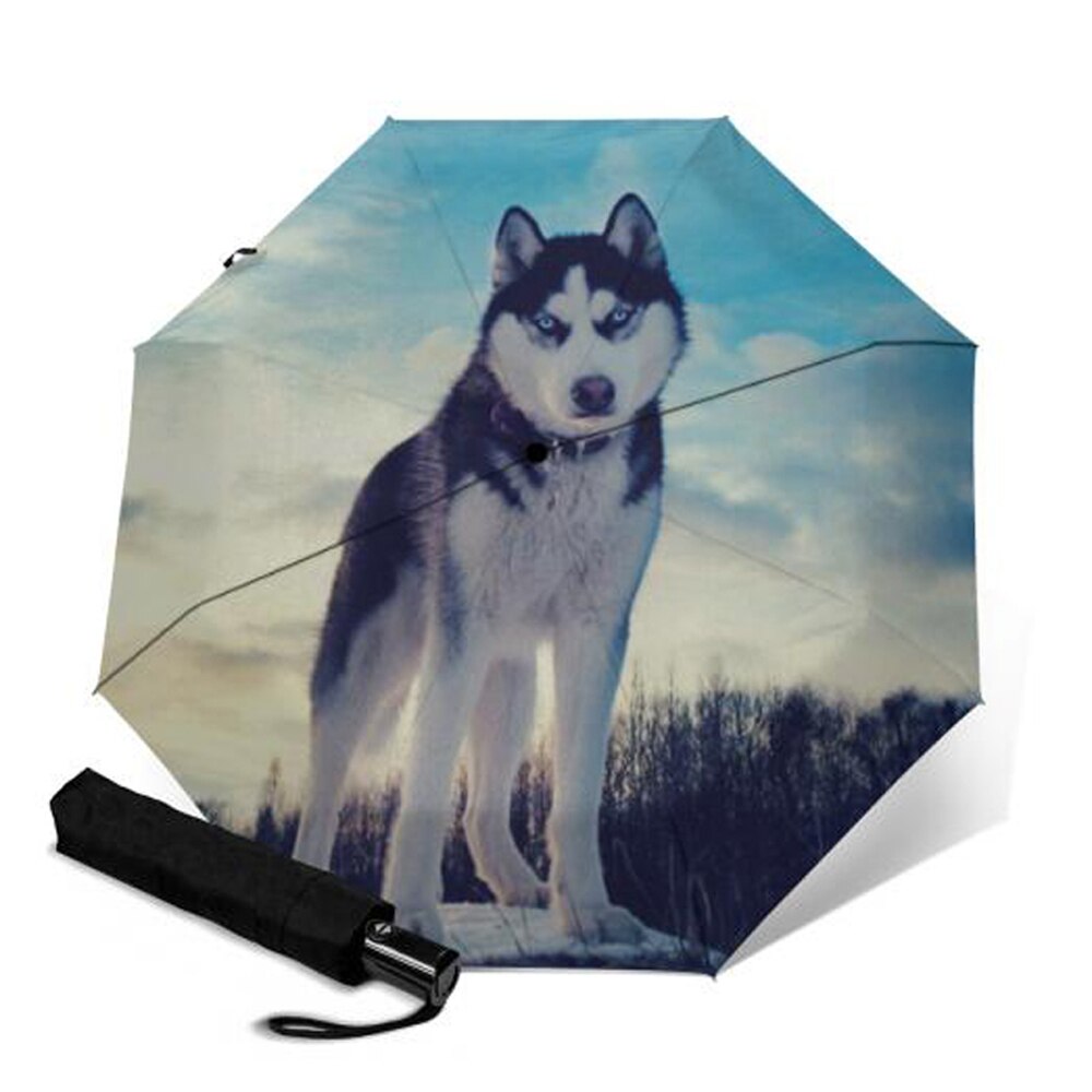 Puppy Dog Folding Automatic Umbrella Sun Girl Parasol Three-fold Umbrella Durable Sun Umbrellas Outdoor Paraguas Parapluie: YSA1191
