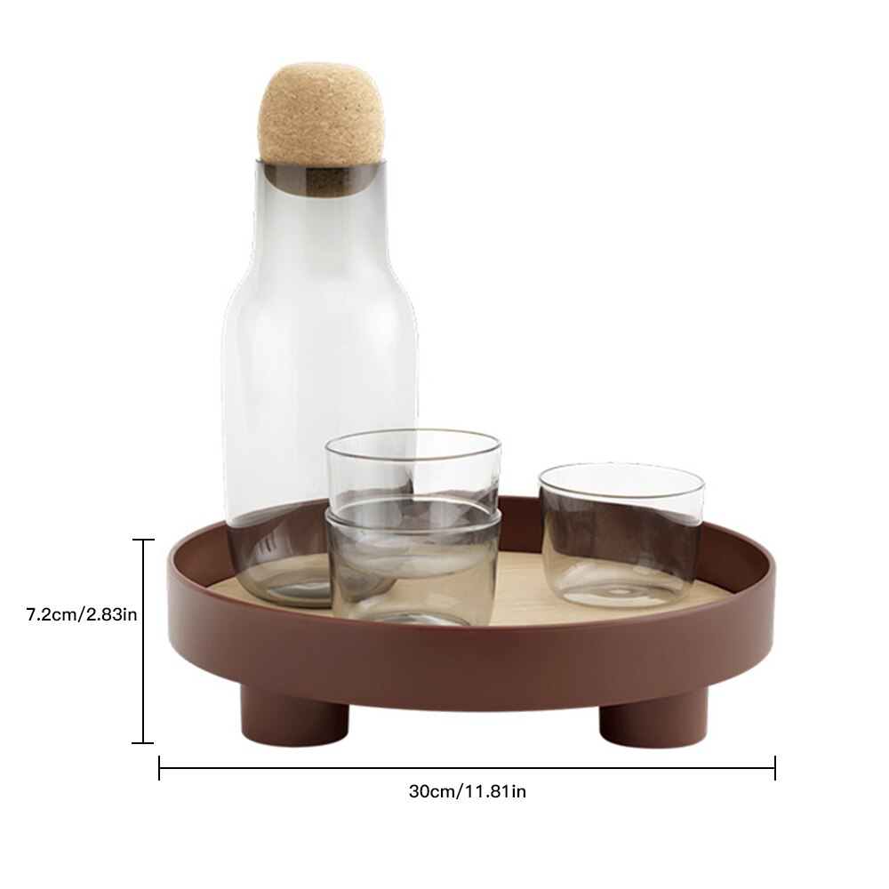 Noordse plastic ronde opberglade voor servies, witte ringenlade, decoratieve sieraden, bureau, bruiloft, keuken, organizerlade