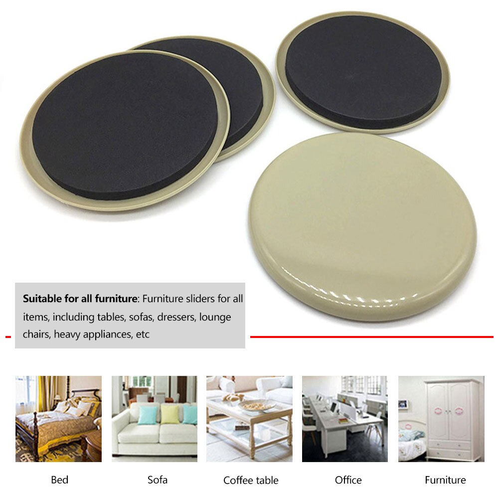 Almohadilla deslizante antiarañazos para muebles, Protector de suelo antideslizante, antiruido, aparatos pesados, almohadilla móvil, 12 Uds.