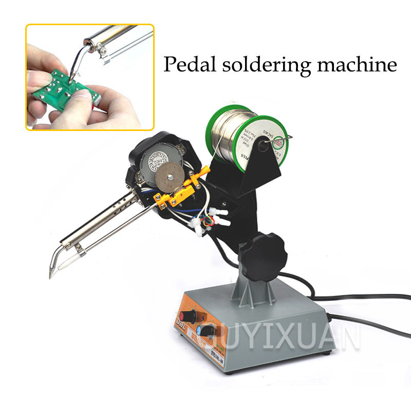 Pedal type automatic tin dispenser Adjustable temperature feeding tin machine Industrial soldering machine