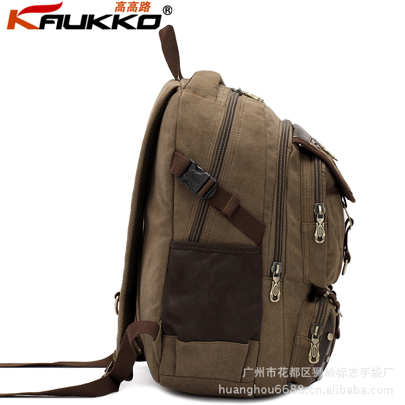 Kakko-mochila de lona para hombre y mujer, bolsa de viaje de alta capacidad, a la , para estudiantes