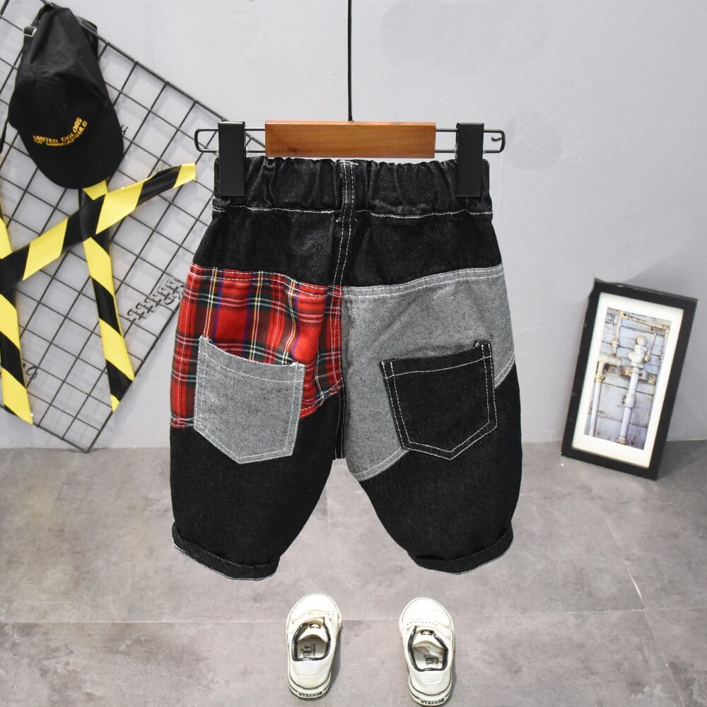 Los nuevos niños pantalones cortos de verano de bebé, shorts de mezclilla para niños de los niños de la vaqueros estilo de Corea del Sur niño vaquero casual pantalones cortos 2 -7 años